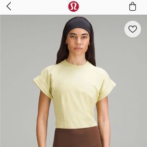 NWT Lululemon Heavyweight Cotton T-Shirt Bodysuit Sz Medium Finch Yellow